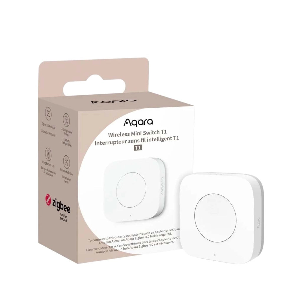 Interruttore wireless miniaturizzato T1 compatibile con Zigbee 3.0 Bianco Aqara