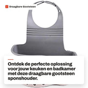 Organizzatore Portatile per Spugne con Supporto - Organizzatore per Cucina e Bagno - Strumenti per la Pulizia - Set di Sacchi e Setola - Utensili Pratici - Organizzatore Compattabile