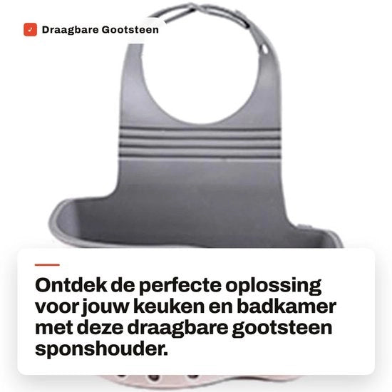 Organizzatore Portatile per Spugne con Supporto - Organizzatore per Cucina e Bagno - Strumenti per la Pulizia - Set di Sacchi e Setola - Utensili Pratici - Organizzatore Compattabile