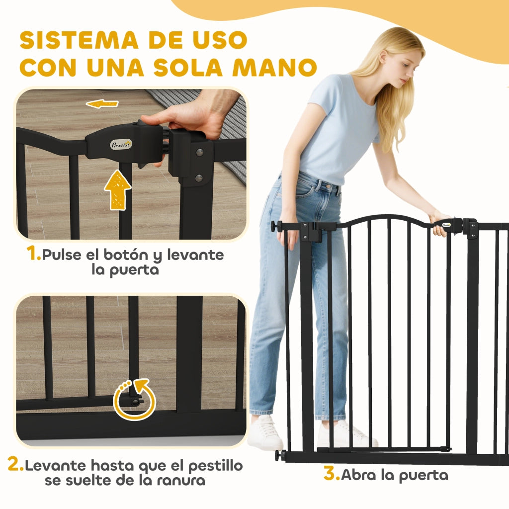 Barriera per Cani Regolabile ¨C Zephmum ¨C Nero 74-87 cm