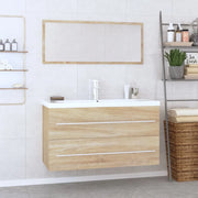 Set Mobili da Bagno 3 pz Rovere Sonoma 3152850