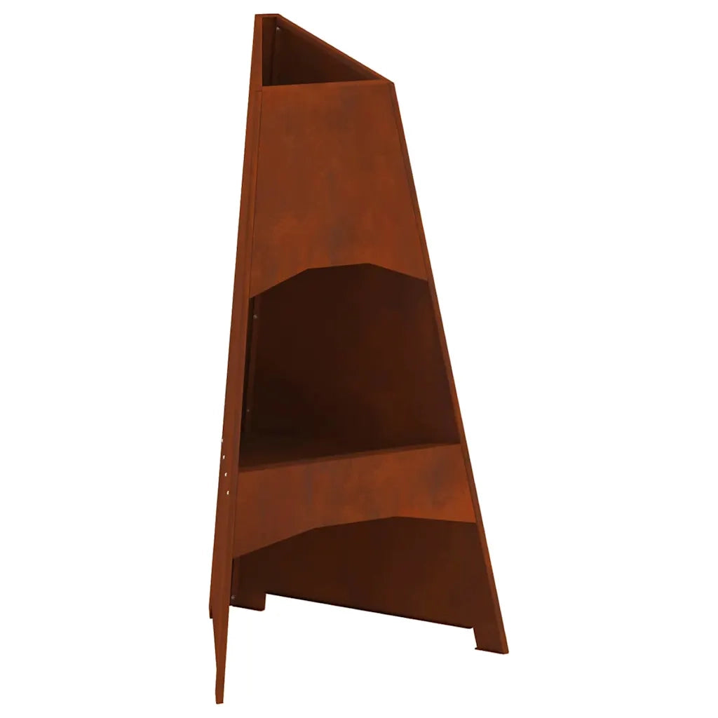 Focolare-Stufa-Camino Marrone 50 x 50 x 95 cm Acciaio