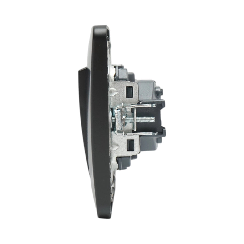 Interruttore da incasso per scale nero 220V, 10AX, PC 80x80mm