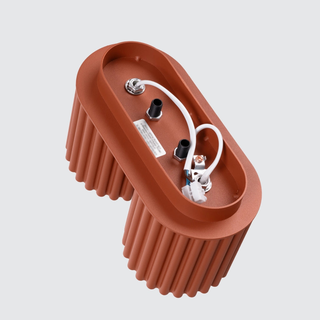 Lampada da soffitto AURA 2 rosso ocra GU10