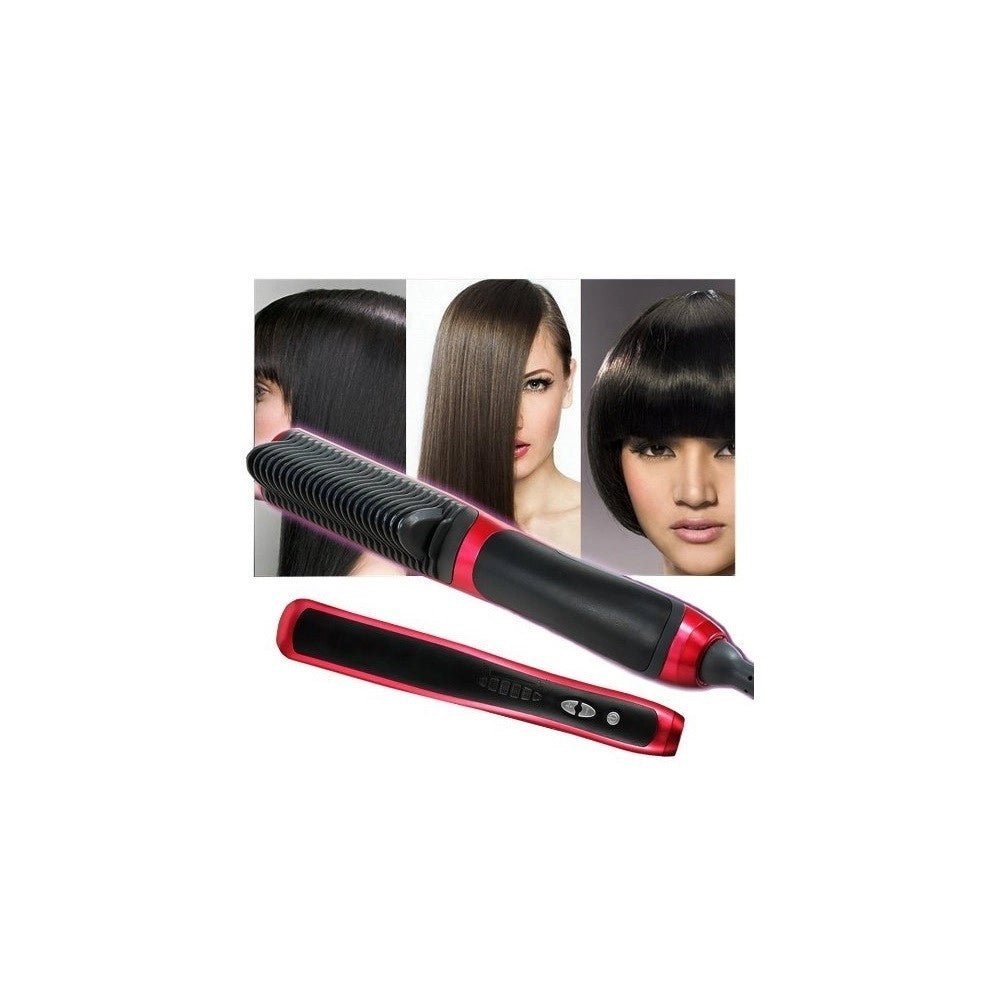 Trade Shop - Spazzola Piastra Ionica Elettrica Snoda E Liscia Capelli Asl-908 Con Display -