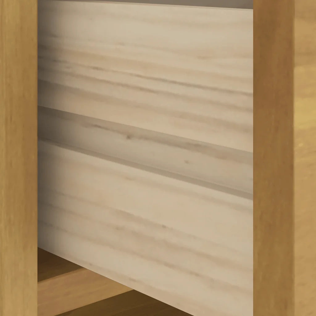 Panca da Corridoio-Sgabello-Panca con Contenitore SANDNES 45x40x50 cm Legno Massello di Pino 963583