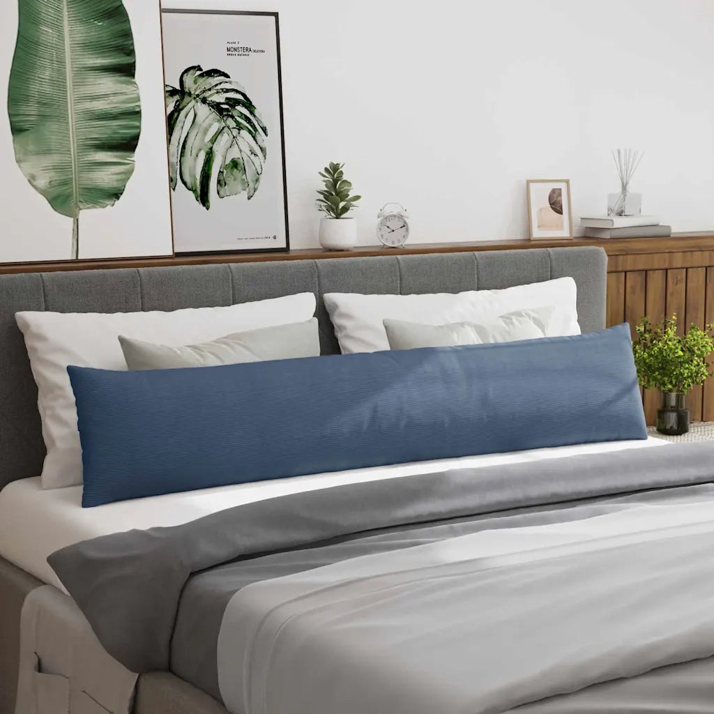 Cuscini da Divano 2 pz | Cuscini per sedie Blu 200 x 40 cm Tessuto in Cords