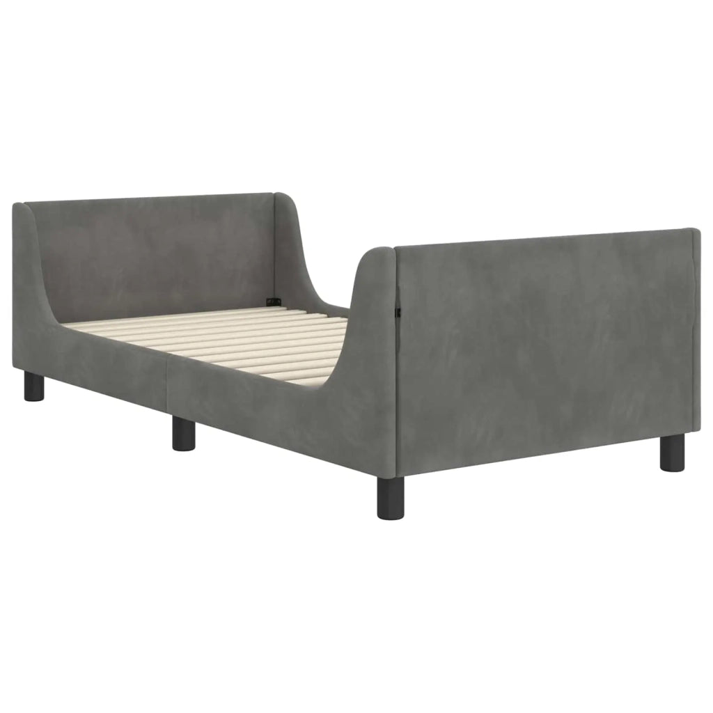 Struttura letto bambini con testata Grigio scuro 90 x 200 cm