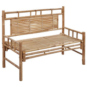Panchina da Giardino con Cuscino 120 cm in Bambù 3063895