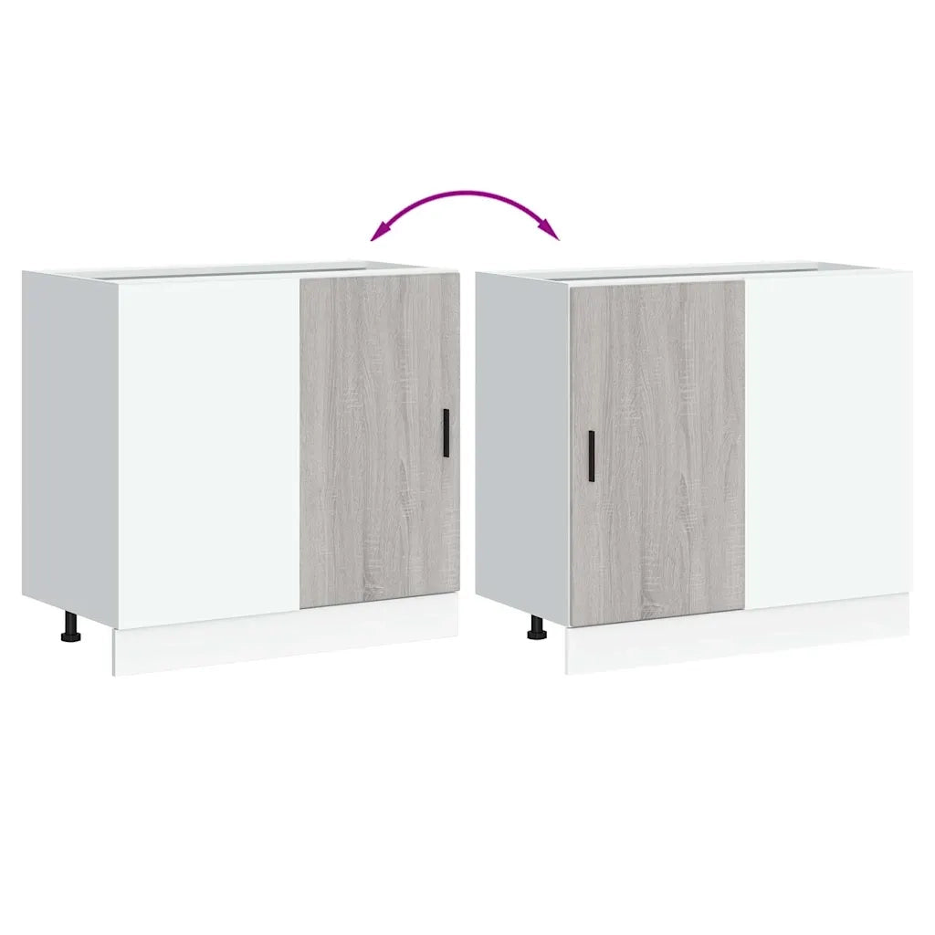 Mobile Base Lavello “Lyon” Grigio Sonoma in Legno Multistrato 854294