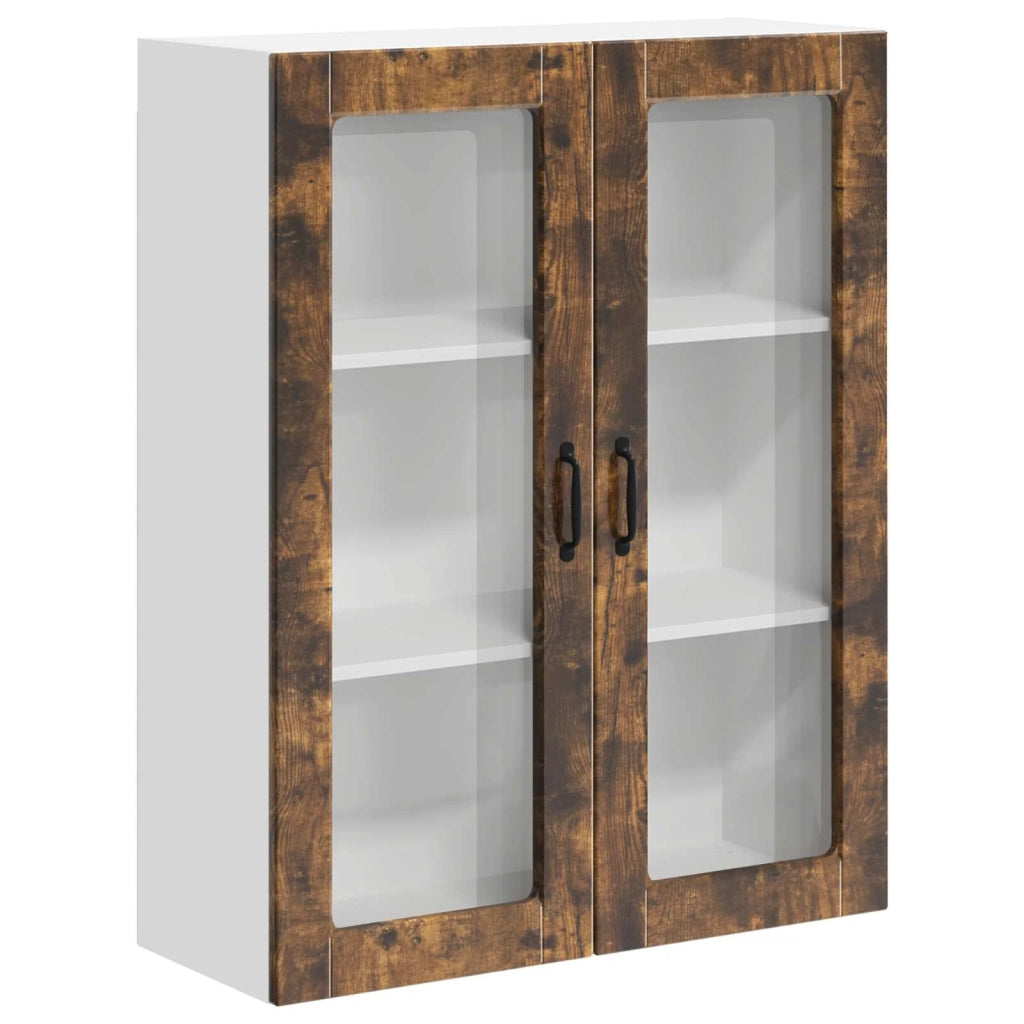 Mobile in vetro da parete LUCCA Rovere Fumo 80 x 31 x 100 cm 885160