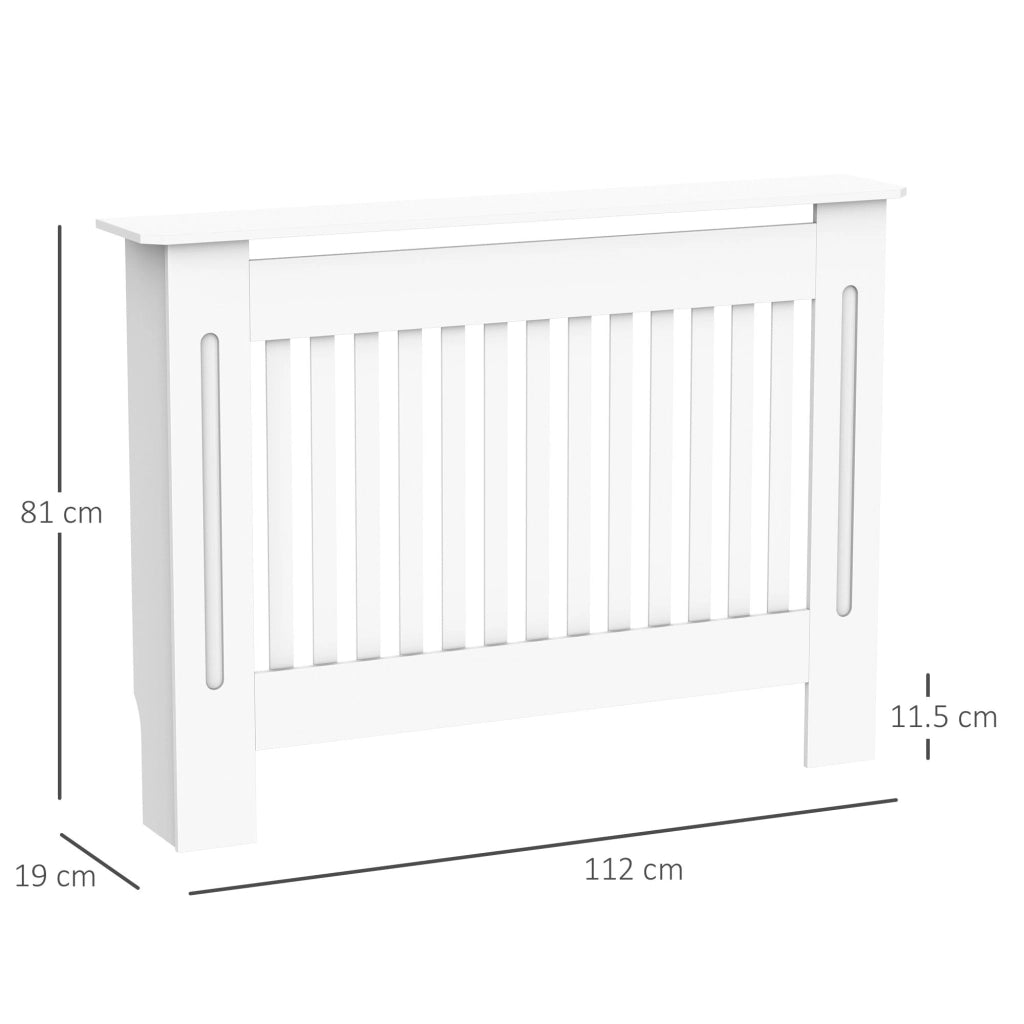 Copritermosifone in Legno MDF Bianco 112x19x81 cm
