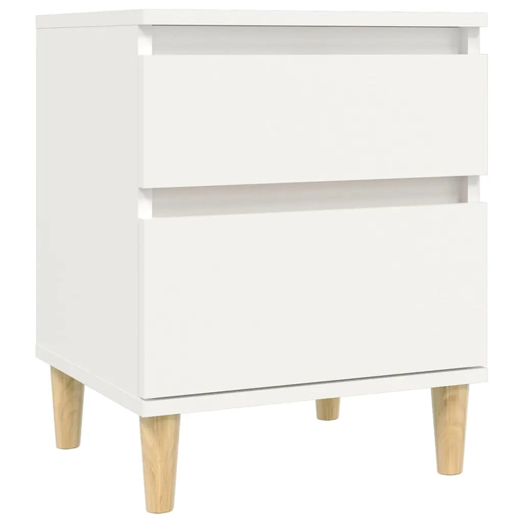 Set di 2 Comodini | Armadio da Notte | Mobiletto da notte in Bianco 40x35x50 cm