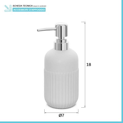 Dispenser sapone da appoggio bianco in ceramica Cup