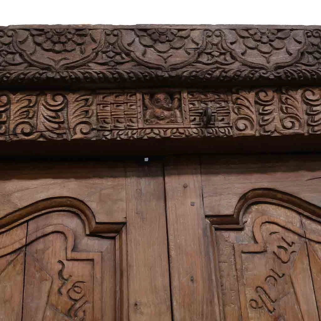 Porta in legno marrone 145x37x218h cm