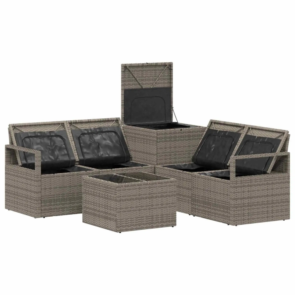 Set di divani 6 pz Grigio e Grigio Scuro 3447244