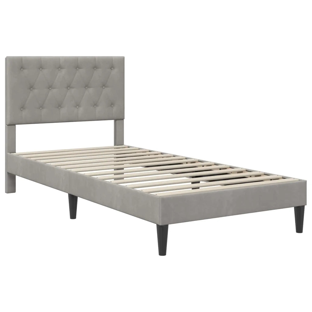 Struttura letto con materasso-Giroletto Grigio chiaro 100 x 200 cm 800010