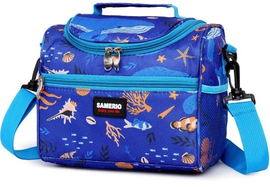 Tas Isolante Portatile per Bambini e Studenti, Modello Ocean 3, Opvolutile e Draggabile