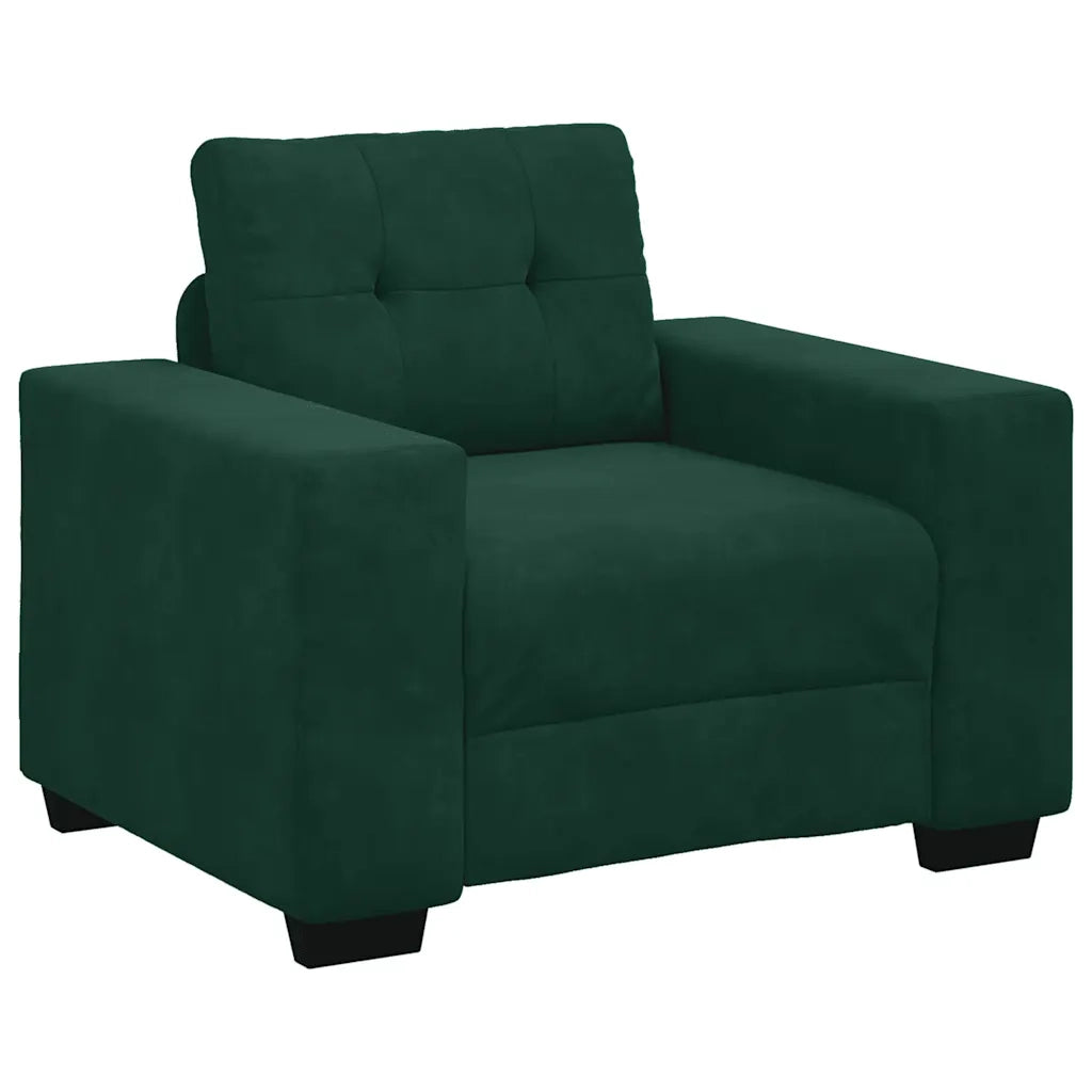 Divano Sedia Verde Scuro 100x78x80 cm Velluto 4105100