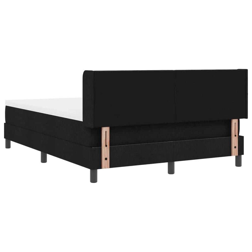 Letto a molle con testiera Nero 190 x 140 cm Tessuto 3341099