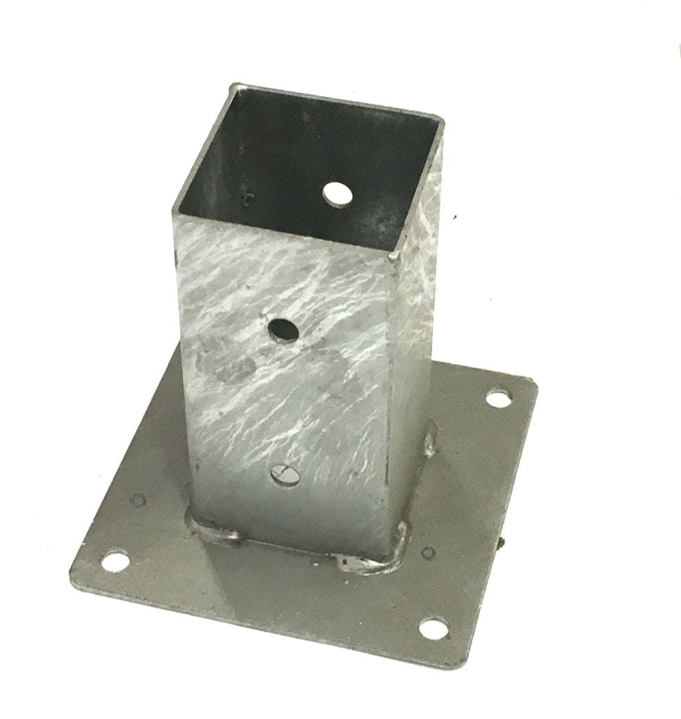Staffa a bicchiere per palo quadro cm 12x12 4PZ