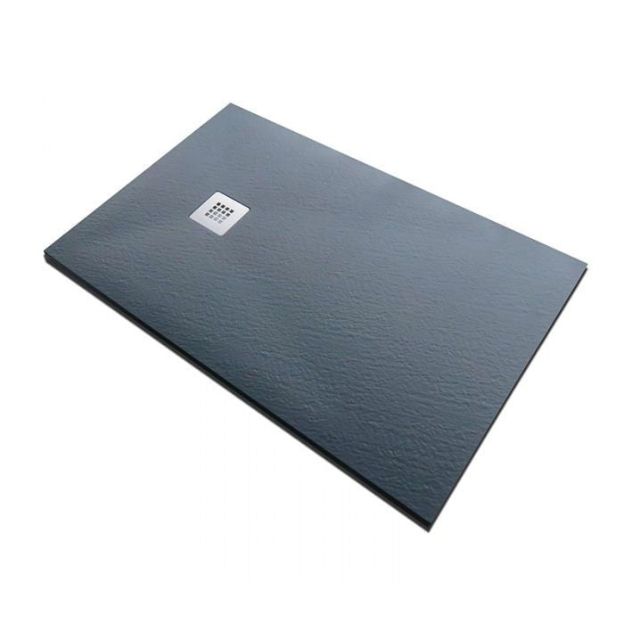 Piatto doccia in pietra SOLIDSTONE alto 2,8 cm - Antracite Grafite nero RAL 7016 - Misura: 70x130 x 2,8h