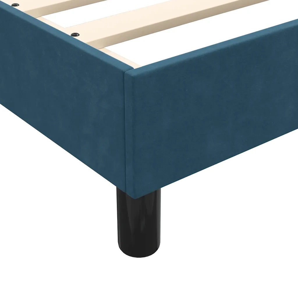 Letto matrimoniale | Letto per adulti | Giroletto senza Materasso Blu Scuro 200x210 cm in Velluto