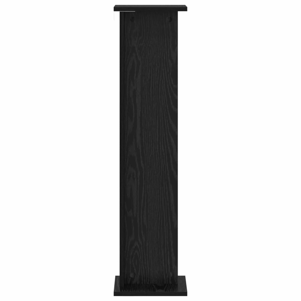 Supporto per piante | Sostegno per piante Rovere Nero 25 x 25,5 x 100,5 cm