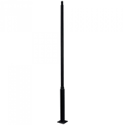 Palo luce pieghevole 3 m Ø60 nero acciaio Ecolight