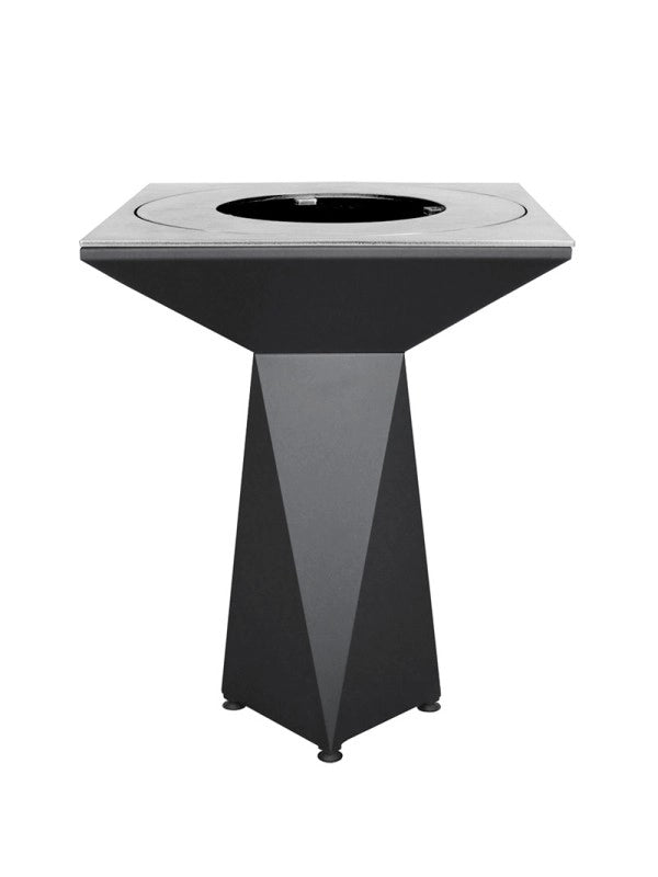 Braciere da giardino, Barbecue con griglia con foro per wok in acciaio - G1 Basic grafite