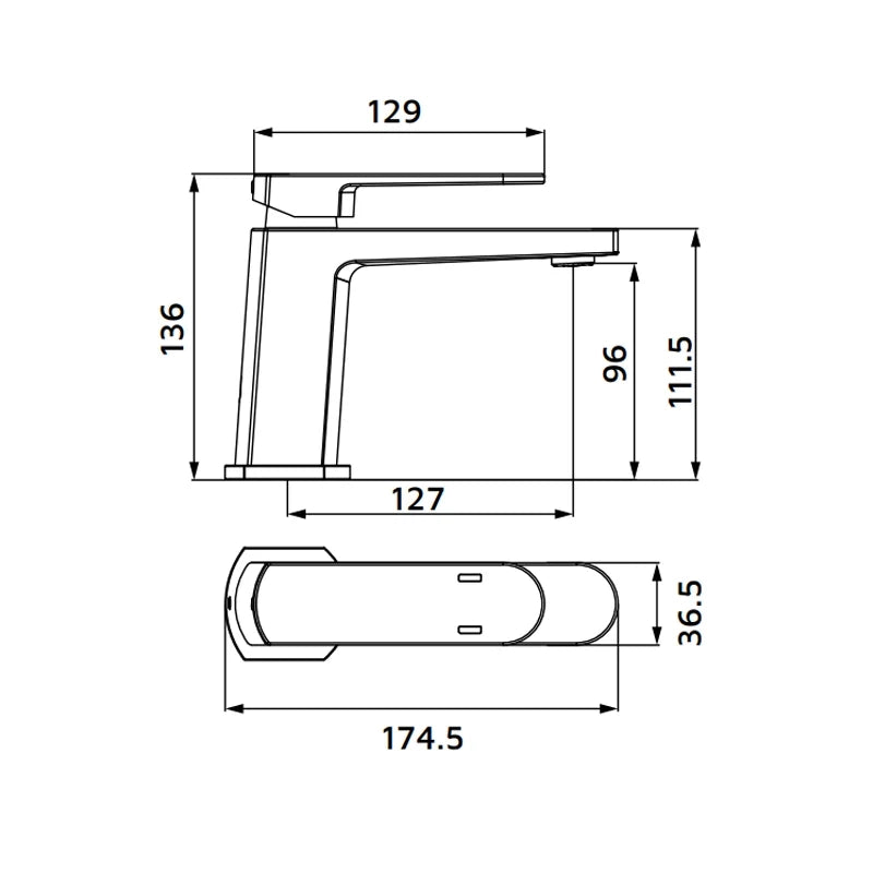 Miscelatore lavabo nero opaco con piletta click clack - serie Venere