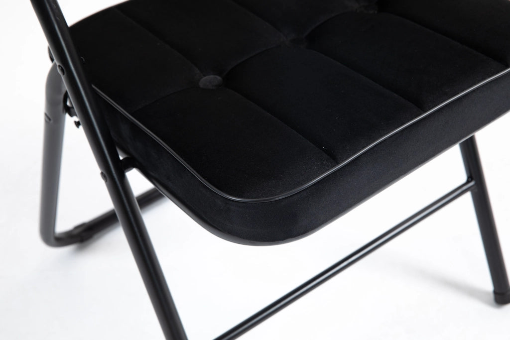 Sedie Pieghevoli con Cuscino Set 2 Pezzi ¨C Xylo ¨C Nero