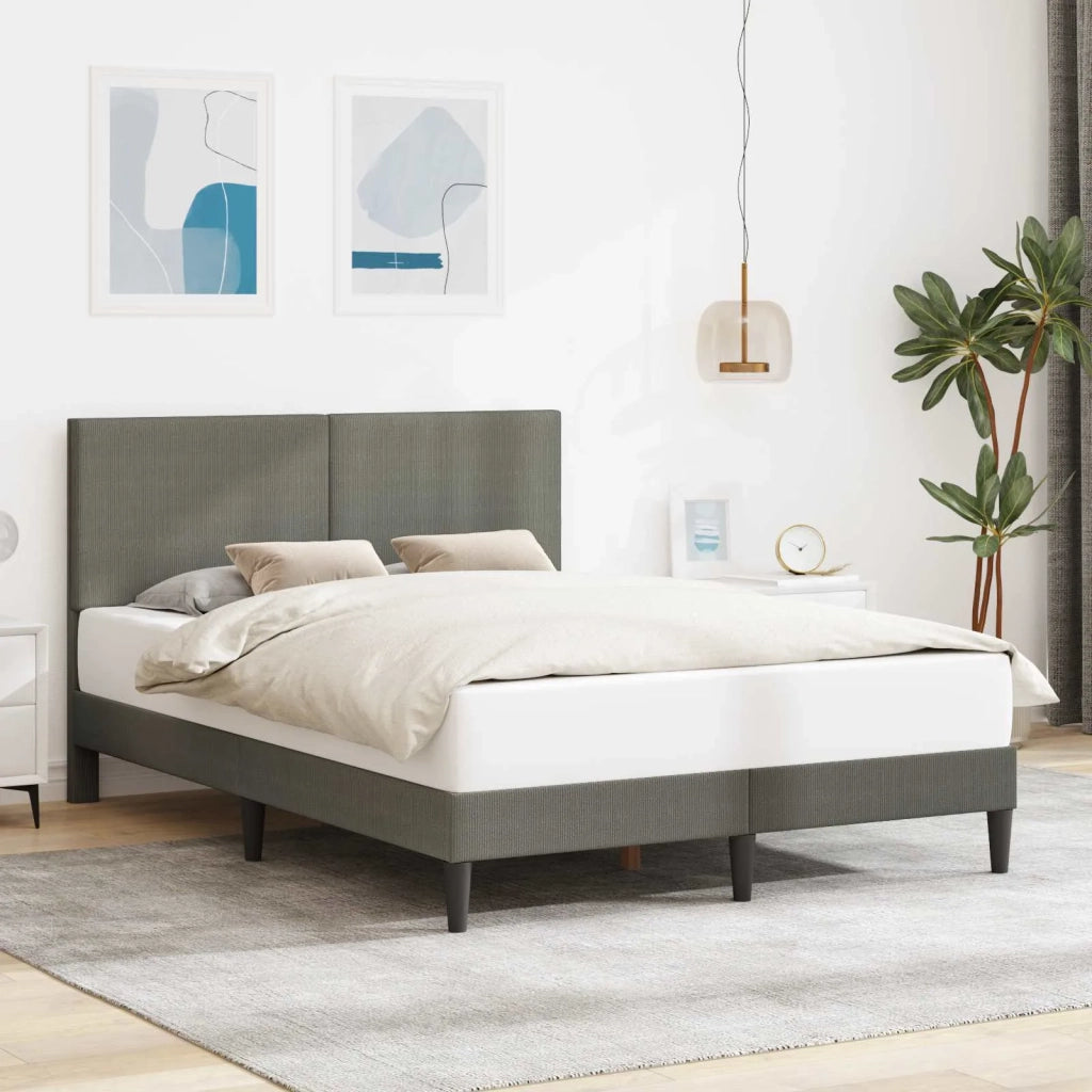 Struttura del letto-Giroletto Grigio Chiaro 120 x 190 cm Tessuto in Cords