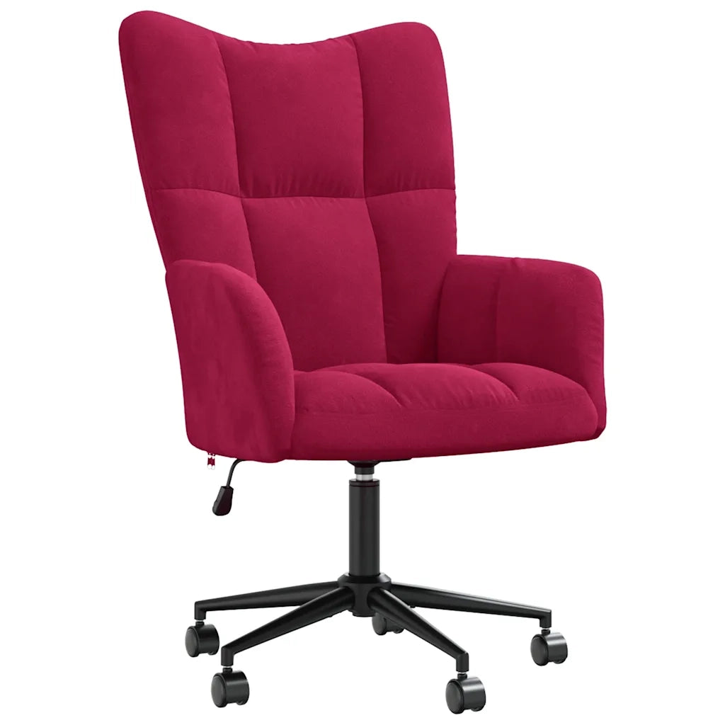 Sedia Relax Rosso Vino in Velluto 328177