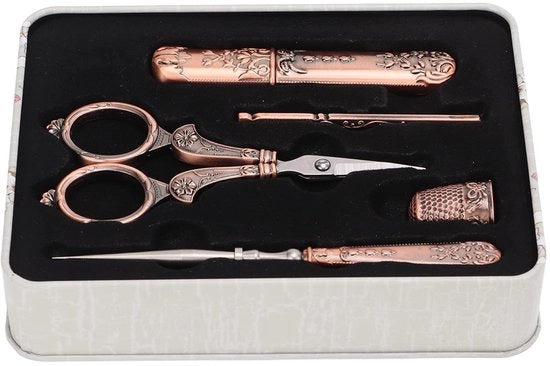 Set di forbici da cucire multifunzionali in acciaio inossidabile - stile retro - ideale per opere d'arte artigianali - accessori per cucire