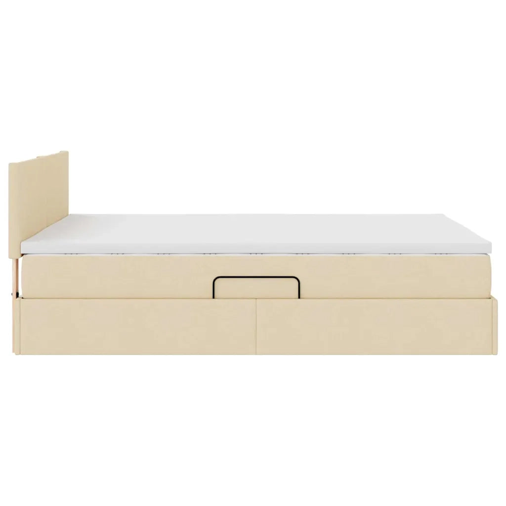 Letto con contenitore e materasso Crema 140 x 190 cm 3370447
