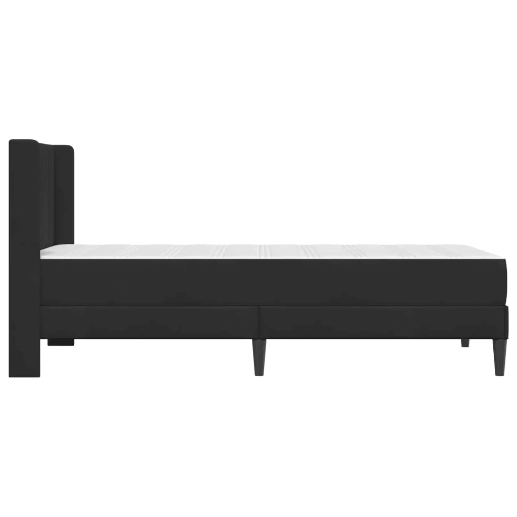Struttura letto con materasso-Giroletto Nero 90 x 190 cm Velluto 787782