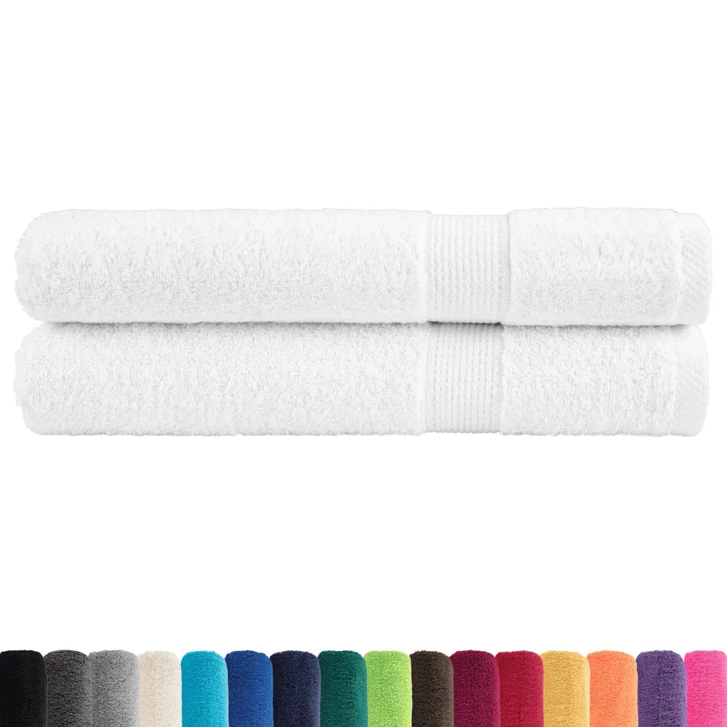 Asciugamani per sauna Premium SOLUND 2 pz Bianco 80x200 cm 600 g/m² 137136