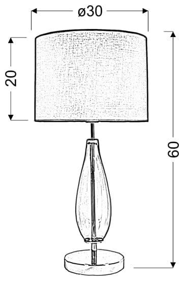 Lampada da tavolo Candellux Marrone 41-01252 rosa 60 cm