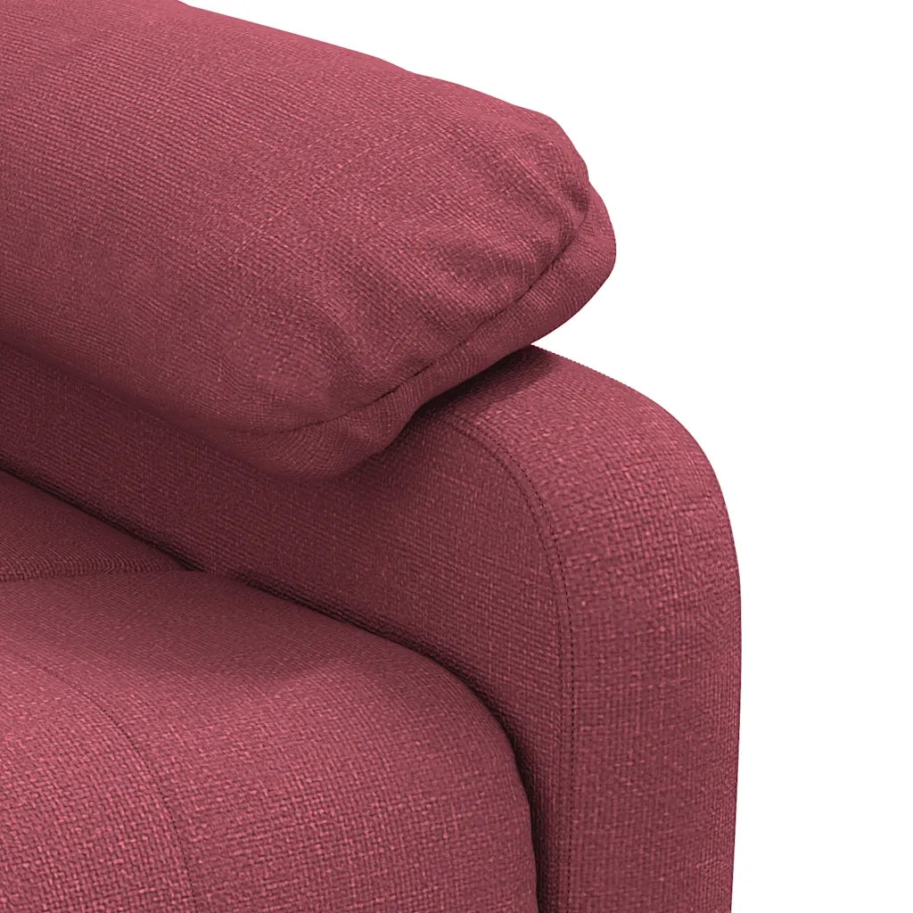 Poltrona Massaggiante Elettrica Rosso Vino in Tessuto 289675