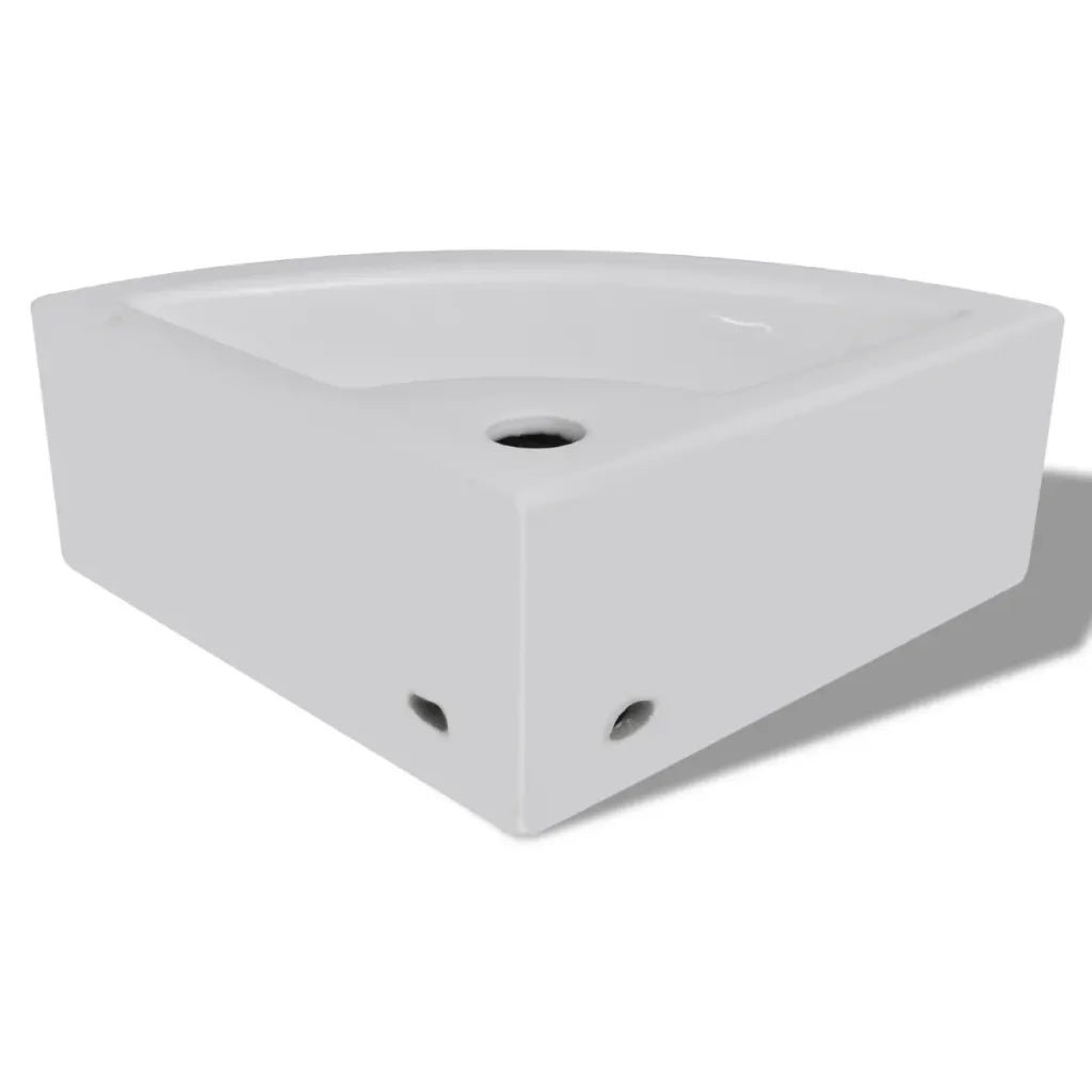 Lavandino con Troppopieno 45x32x12,5 cm Bianco 140697