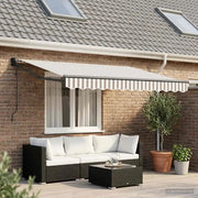 Tenda retrattile Grigio chiaro e bianco 3,5 x 2 m 3425697