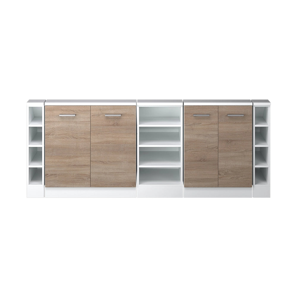 Set di mobili sottotetto Rion Sonoma/Bianco Set di 5 Vicco