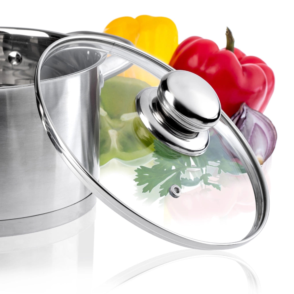 Coperchio in vetro KADAX da 22 cm, universale, resistente al calore, per pentole e padelle.