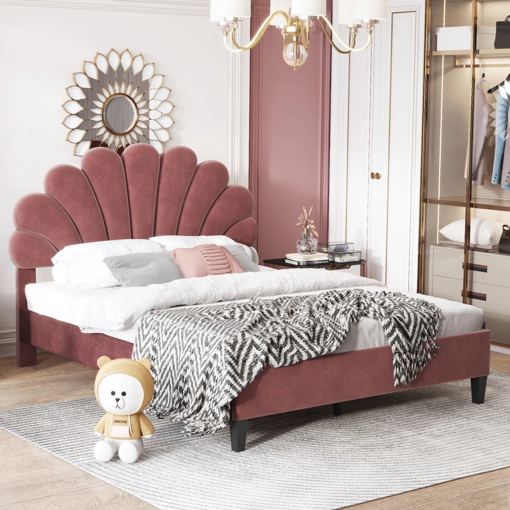 letto imbottito velluto rosso fagiolo 140 x 200 cm