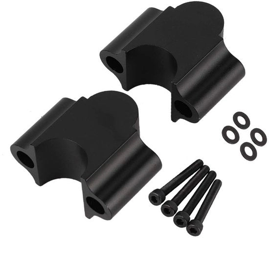 Altezza sterzo universale 30 mm - in alluminio - morsetto sterzo - compatibile con 7/8'' (22 mm) - nero - altezza sterzo