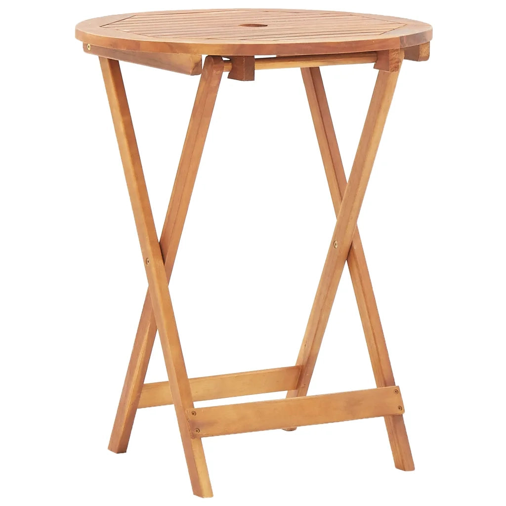 Set da Bistrot 3pz Nero in Polipropilene e Legno Massello