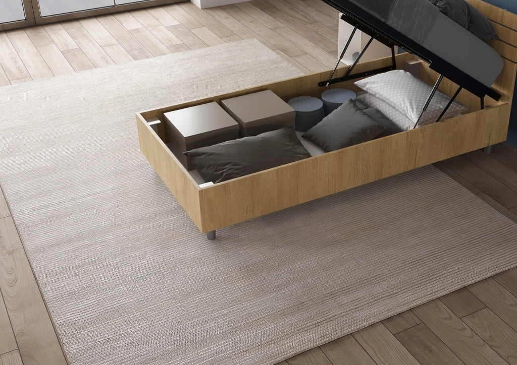 BS COM Letto singolo contenitore 80x190 testata dritta quercia