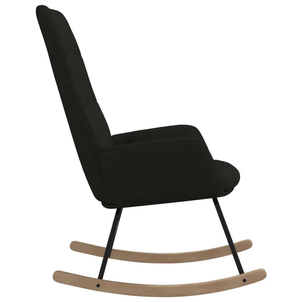 Sedia a Dondolo Nera in Tessuto 341259