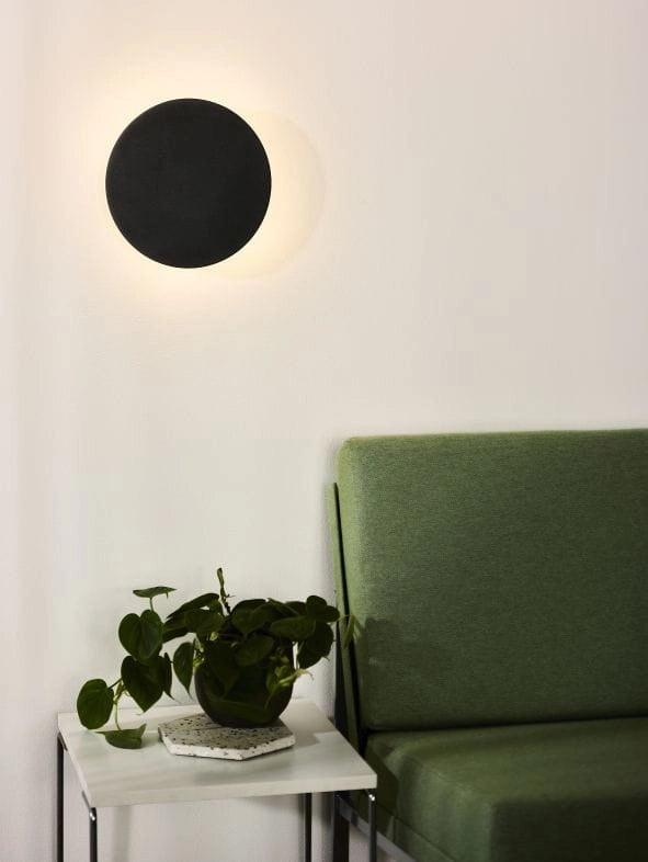 Applique Lucide Eklyps in alluminio nera LED 8W 3000K